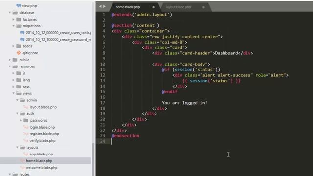 Integrar template COREUI en Laravel - Autenticación смотреть онлайн