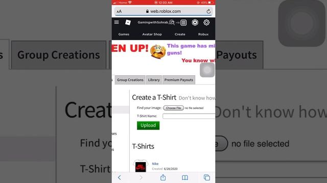 How To Get A FREE Nike shirt (Roblox) смотреть онлайн