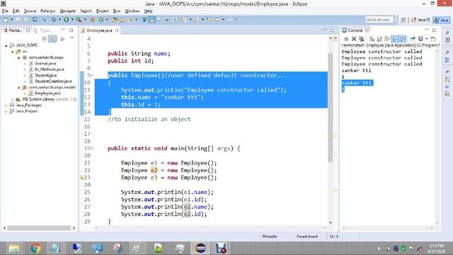 Oops in java | constructors in java | what is constructor in java | How to use constructor in java смотреть онлайн