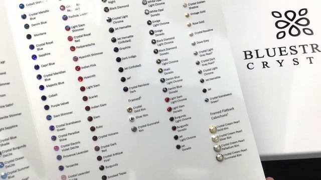 New Bluestreak Crystals Swarovski Colour Charts Unboxing смотреть онлайн