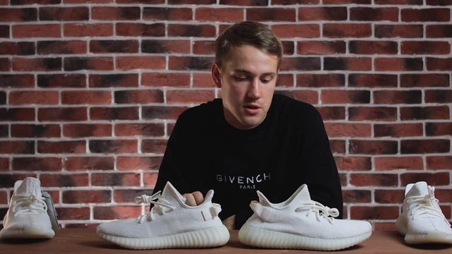 Паль vs Ориг. Сравнение оригинала и подделки Adidas Yeezy Boost 350v2 Triple white. смотреть онлайн