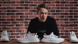 Паль vs Ориг. Сравнение оригинала и подделки Adidas Yeezy Boost 350v2 Triple white.