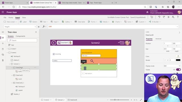PowerApps Scrollable Screen смотреть онлайн