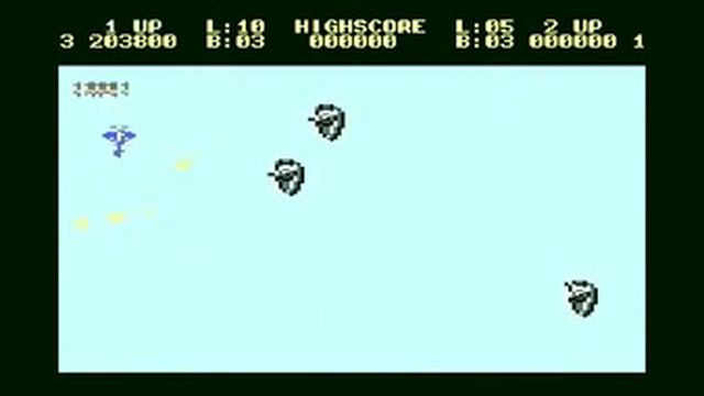 All leves of Sky Shark Taito (USA version Flying Shark) Commodore 64 game C64 gameplay смотреть онлайн