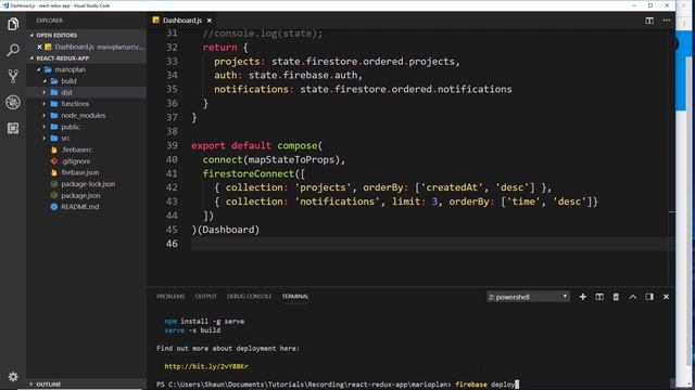 React, Redux & Firebase App Tutorial #40 - Deploying to Firebase Hosting смотреть онлайн