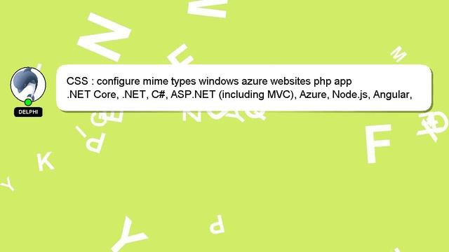 CSS : configure mime types windows azure websites php app смотреть онлайн