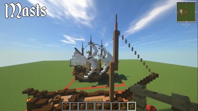Minecraft Tutorial: How to Make a Boat/Ship (Medium Caravel) смотреть онлайн