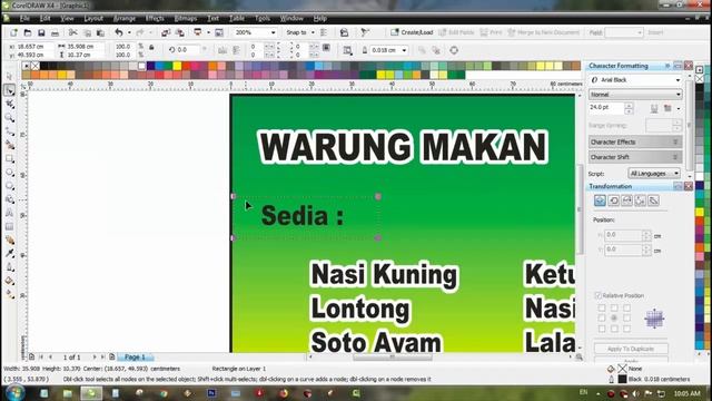 Cara mendesain spanduk di corel draw x4 смотреть онлайн