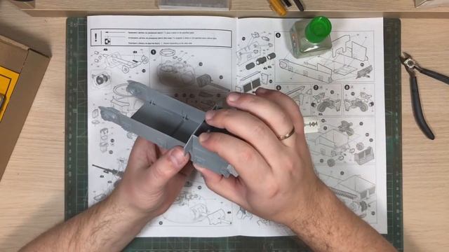 Стрим M4A2 Sherman Звезда Часть I. Начало сборки корпуса.