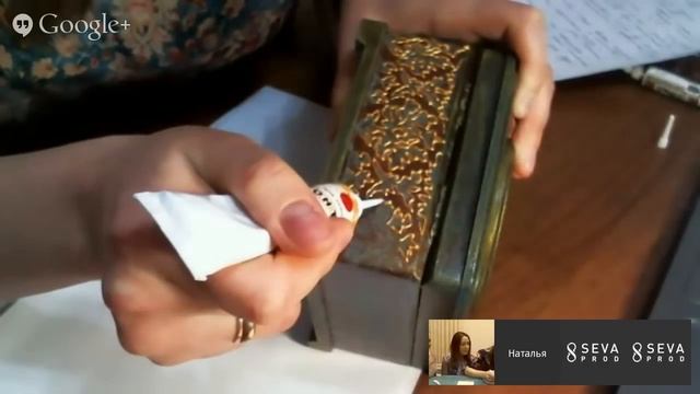 Декупаж: прорисовка мотива контурами, контурной пастой, самодельными составами. смотреть онлайн