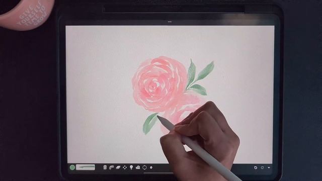 Art Set 4 Watercolor | Apps like procreate for iPad | Easy Rose Flower Speedpainting смотреть онлайн