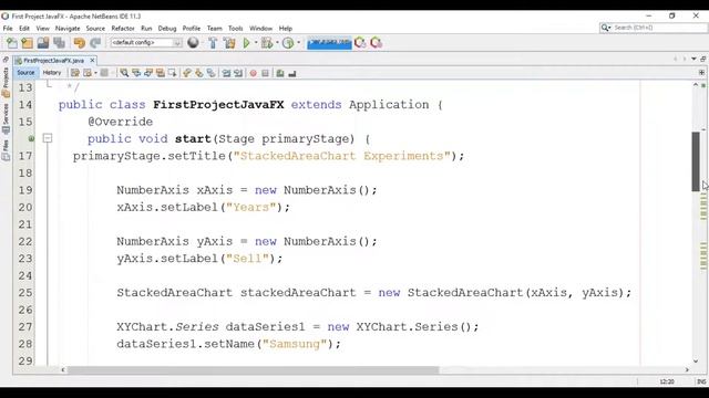 JavaFX Tutorial 19 StackedAreaChart Java GUI смотреть онлайн