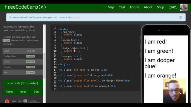 Use Hex Code to Mix Colors, freeCodeCamp review html & css, lesson 53 смотреть онлайн