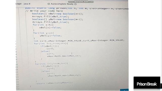 Prison Break HackerRank Code in Java. смотреть онлайн
