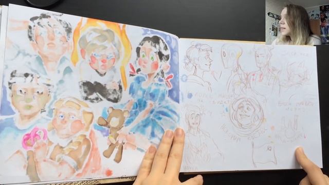 МОЙ ПОСЛЕДНИЙ ОБЗОР НА СКЕТЧБУК! смотреть онлайн