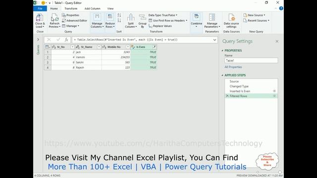 How To Get Odd Even Rows Filter Power Query Excel 2016 смотреть онлайн