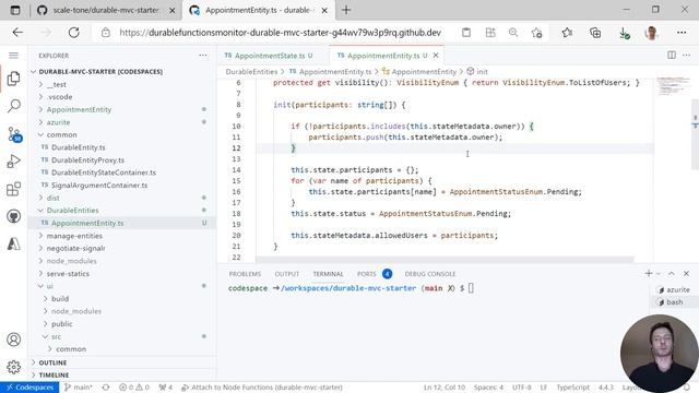 Serverless web apps with Durable Entities+SignalR+React+MobX+TypeScript смотреть онлайн