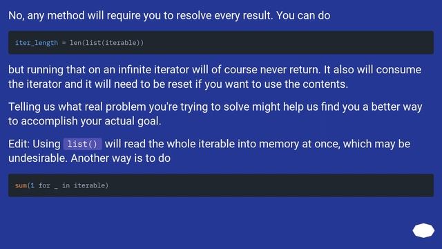 Getting number of elements in an iterator in Python смотреть онлайн