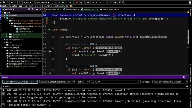 Kotlin Coroutines-error handling&supervisor job #5 (persian) آموزش کوروتین ها در کاتلین смотреть онлайн
