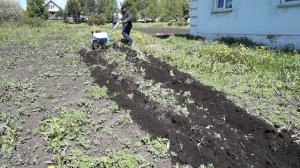 Мотоблок НЕВА МБ2 Вспашка плугом целик! Обзор навески!