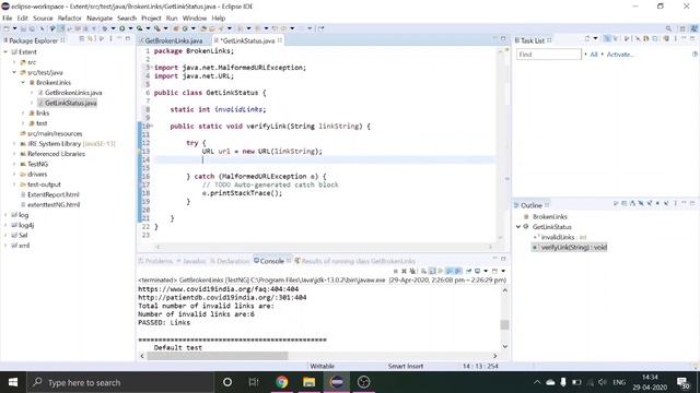Find broken links in web pages using Selenium and Java смотреть онлайн