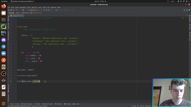 Модификаторы доступа в Python смотреть онлайн