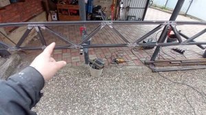 изготовление прямых ферм из профильной трубы.