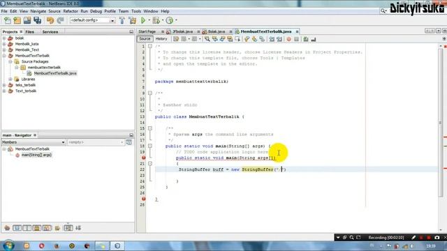 membuat text terbalik pada java - netbean смотреть онлайн