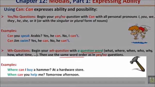 Expressing Ability (can, could, know how to, be able to) - English Grammar Lesson смотреть онлайн