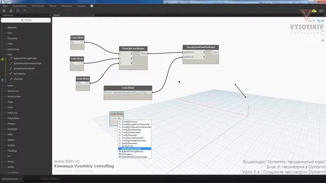 VC: Dynamo: продвинутый курс: 5.4. Создание геометрии Dynamo