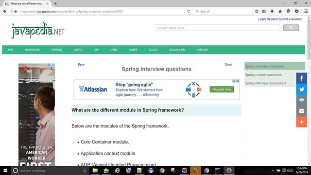 What are the different module in Spring framework?
| javapedia.net смотреть онлайн