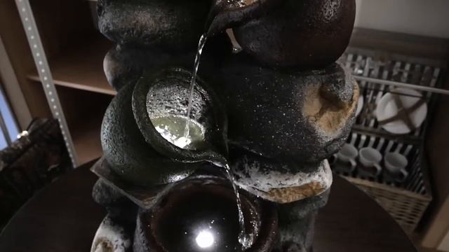 Садовый фонтан "Кувшины" с подсветкой смотреть онлайн