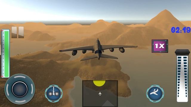 Airplane Flight Pilot Sim 2020 Mission 3-4 Mobile Game