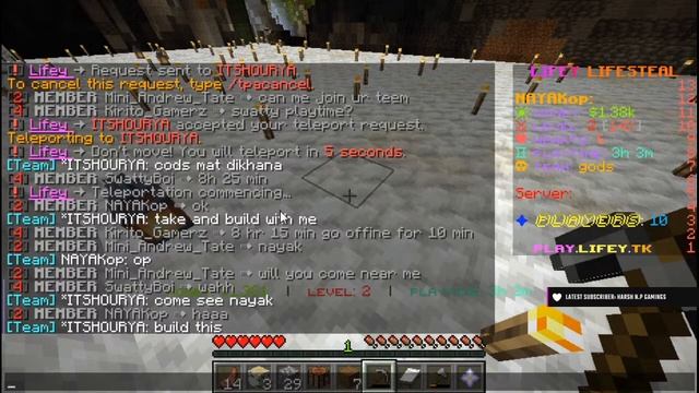 LIFEY LIFESTEl PUBLIC SMP | JOIN MY LIFESTEAL SMP 24/7 | JAVA + PE | ANYONE CAN JOIN смотреть онлайн