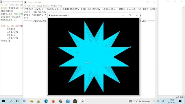 Learn Different color Flower using Turtle||Turtle Example||Turtle смотреть онлайн