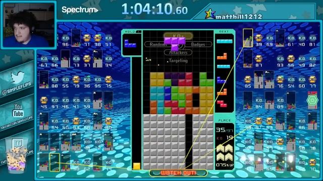 INSANE 31 KO GAME (Tetris 99) смотреть онлайн
