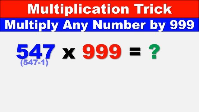 Multiplying any number by 99, 999, 9999... | Math Tricks and Tips смотреть онлайн