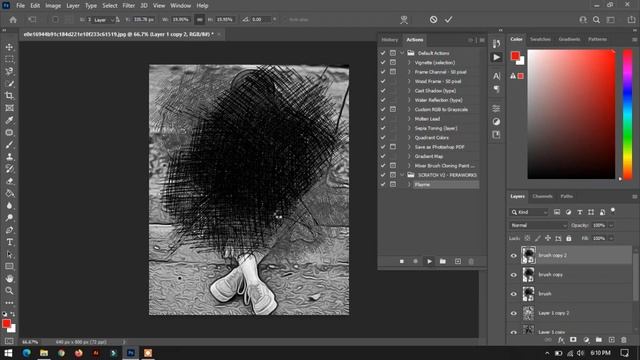 Pencil Sketch Effect pack in One Click photoshop tutorial смотреть онлайн