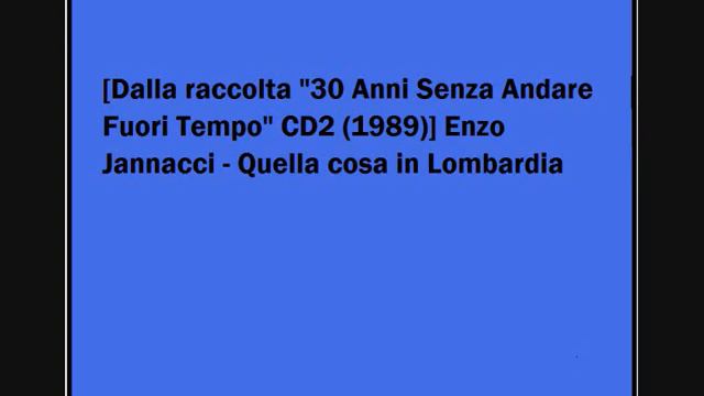 Enzo Jannacci - Quella cosa in Lombardia смотреть онлайн