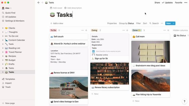 Build a personal tasks page in Notion смотреть онлайн