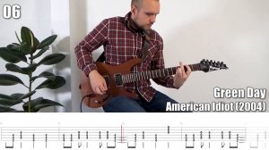 10 лучших павер риффов (Табулатура) Guitar Tutorial TABS