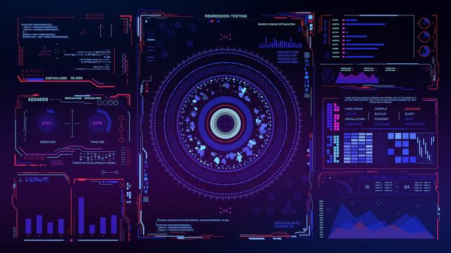 Hud Futuristic Interface Background Video | Footage | Screensaver