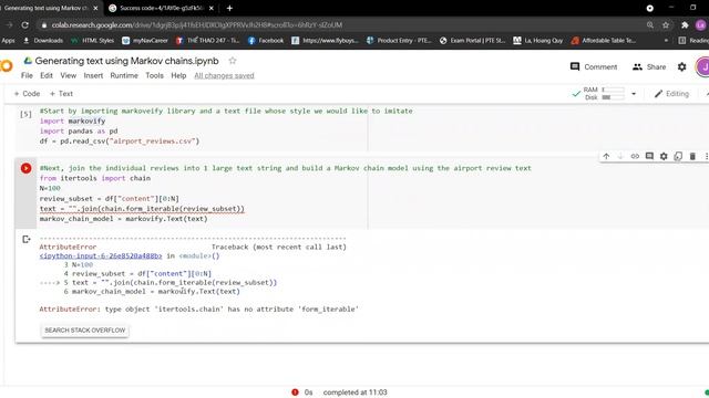 Generating text using Markov chains with Python [2022] смотреть онлайн