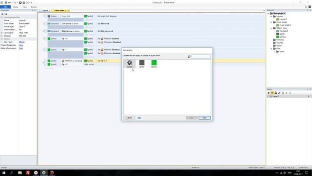 Construct 2 | Возможность полёта персонажа. смотреть онлайн