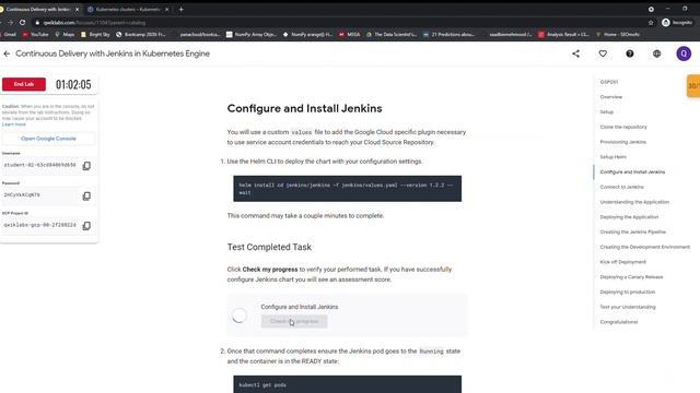 Continuous Delivery with Jenkins in Kubernetes Engine | GSP051 | Qwiklabs | Lab5 смотреть онлайн