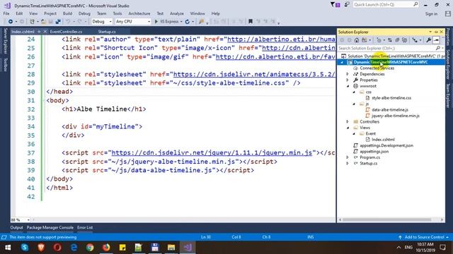 Build Dynamic Timeline in ASP.NET Core MVC смотреть онлайн