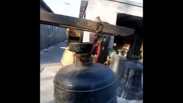 Колокол из чугуна с омеднением. Звук. смотреть онлайн