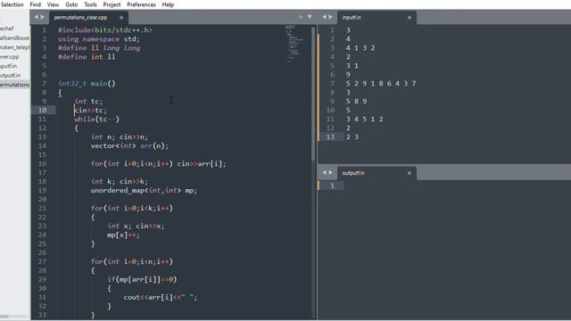 permutation clear CodeChef starters 55 all test cases passed in c++ смотреть онлайн