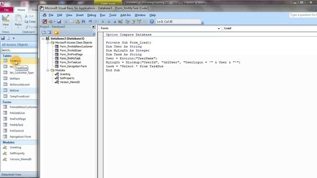 Show Records only related for User log in : MS Access смотреть онлайн