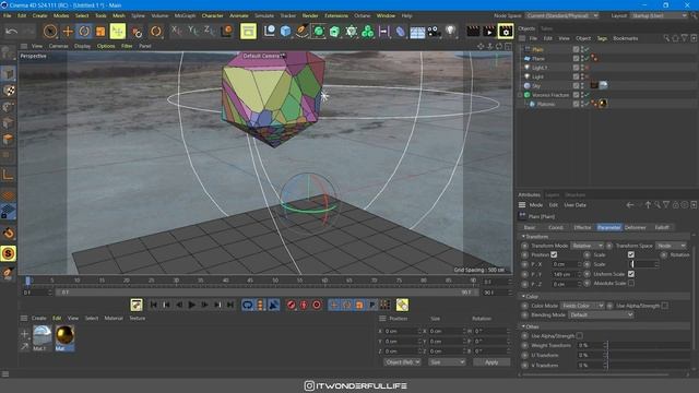 Voronoi fracture Cinema 4d tutorial. Разрушения по Вороному Cinema 4d смотреть онлайн